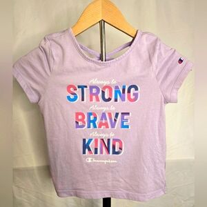 Champion Girls Graphic T-Shirt Bundle Size 7/8 – Strong Brave Kind + Just Be You
